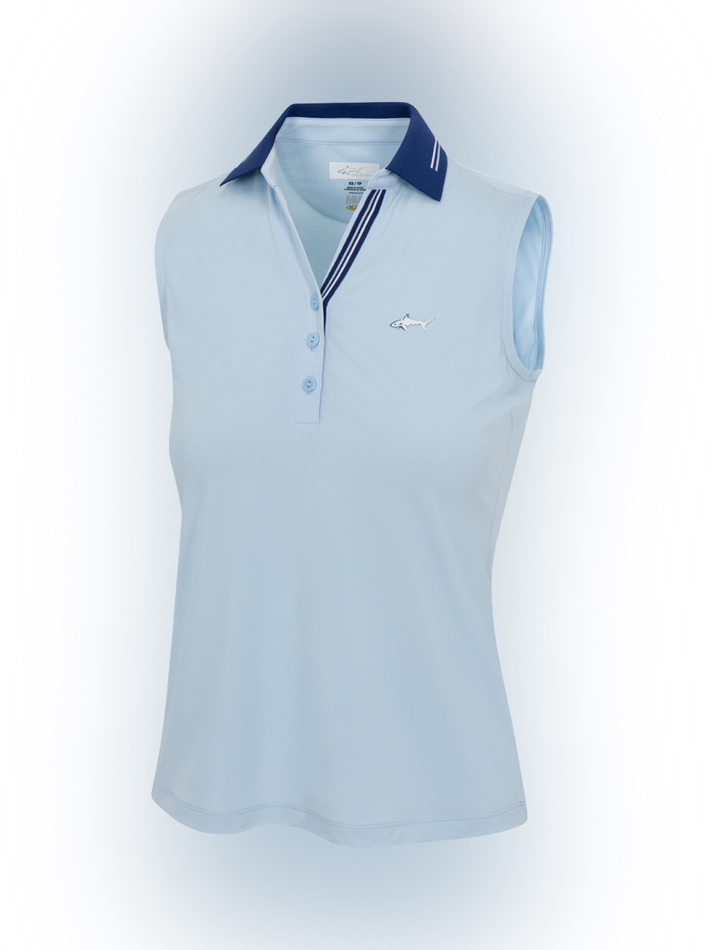 Greg Norman Ladies Rally Tipped Sleeveless Golf Polo Shirt